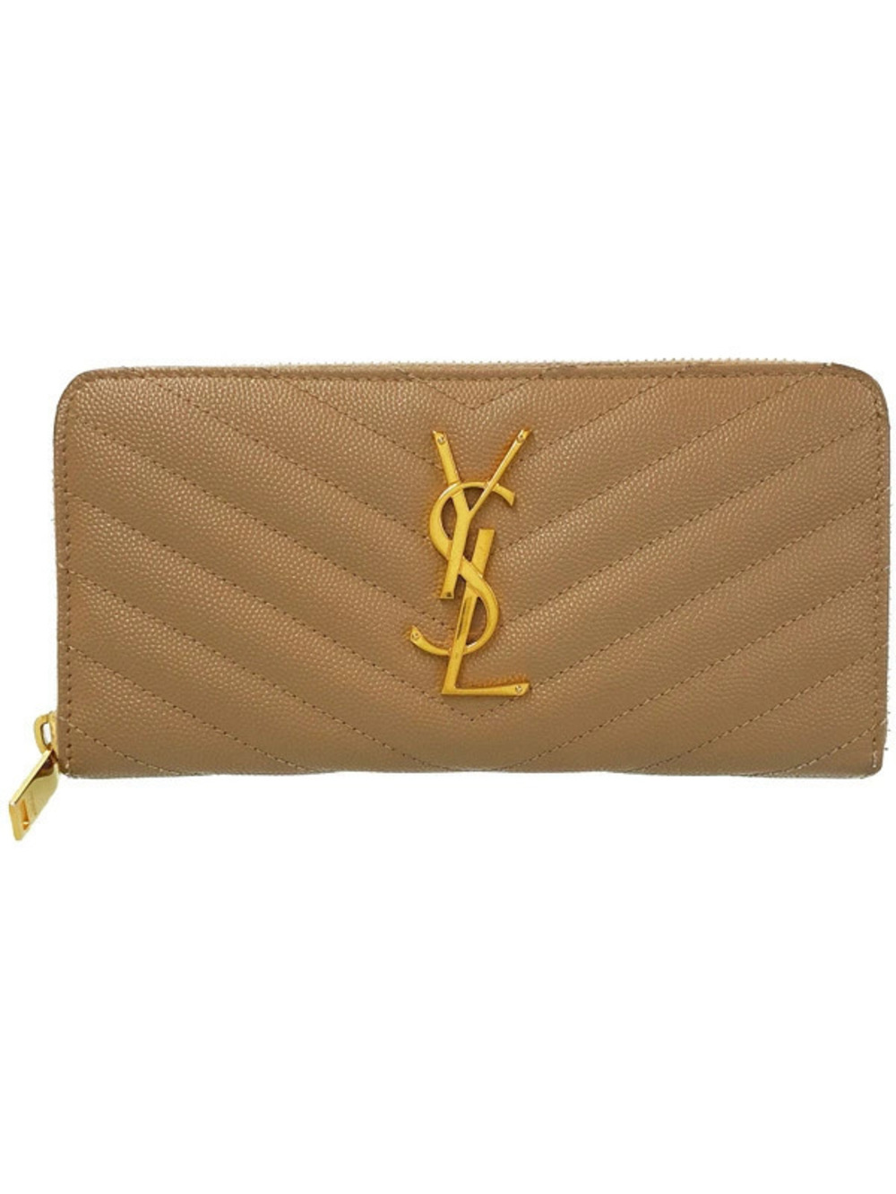 SAINT LAURENT PARIS Saint Paris Monogram Full Zip Wallet Round Long